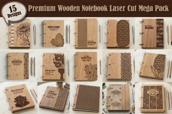 Download Premium Wooden Notebook Cover Mega Pack - Mega Collection