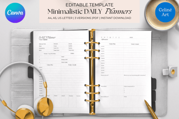 Download Editable Canva Daily Planner Template - Template Collection