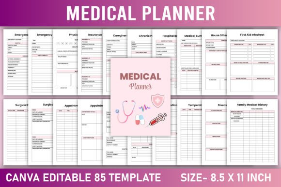 Download Editable Medical Planner Canva Template - Template Collection