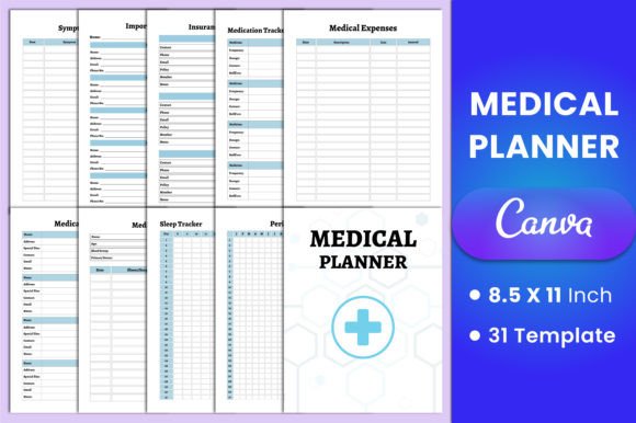 Download Editable Medical Planner Canva Template - Template Collection