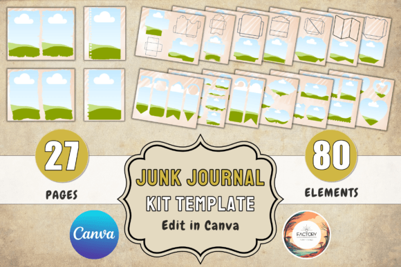 Download Junk Journal Template Canva Journal Page - Template Collection