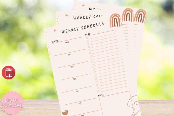 Download Boho Weekly Schedule Template Printable - Template Collection