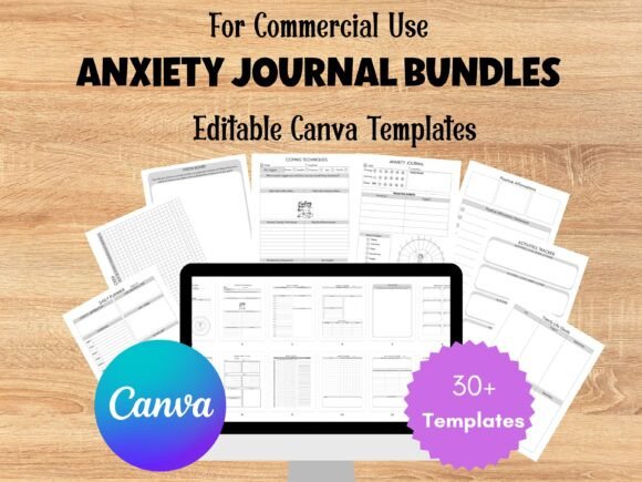 Download Anxiety Journal Editable Canva Templates - Template Collection