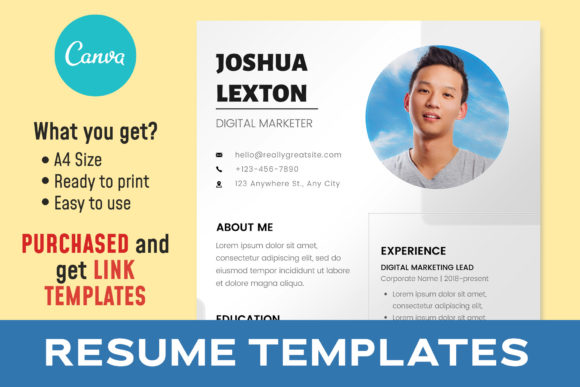 Download Simple Modern Resume Templates | CANVA - Template Collection