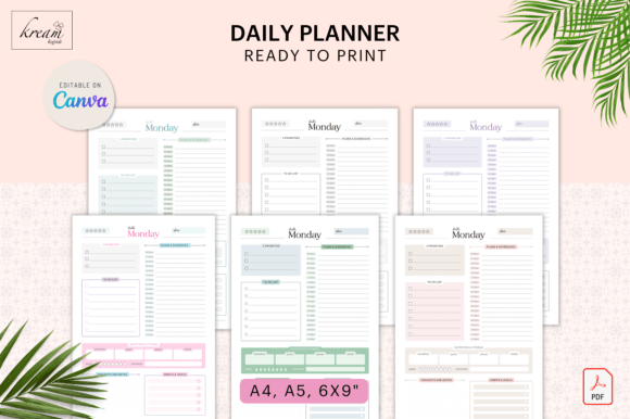 Download CANVA Template Daily Planner - Template Collection