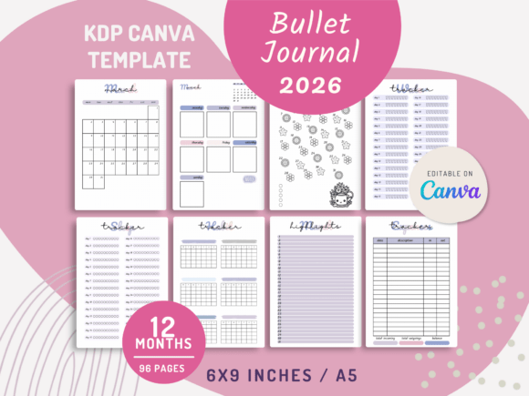 Download CANVA 2026 Bullet Journal Template - Template Collection