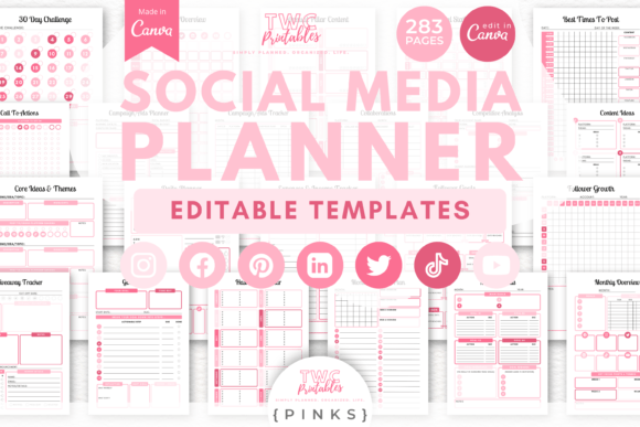Download Social Media Planner Canva Templates - Template Collection