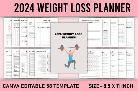 Download 2024 Weight Loss Planner Canva Template - Template Collection