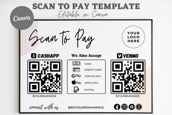 Download Editable Scan to Pay Card Canva Template - Template Collection