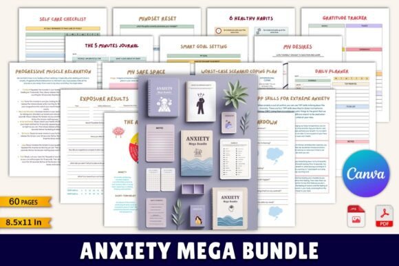Download Anxiety Mega Bundle KDP Interior - Mega Collection