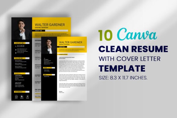 Download 10 Canva Resume &amp; Cover Letter Templates - Template Collection
