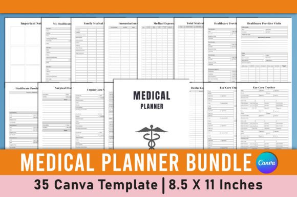 Download Medical Planner Bundle Canva Template - Template Collection