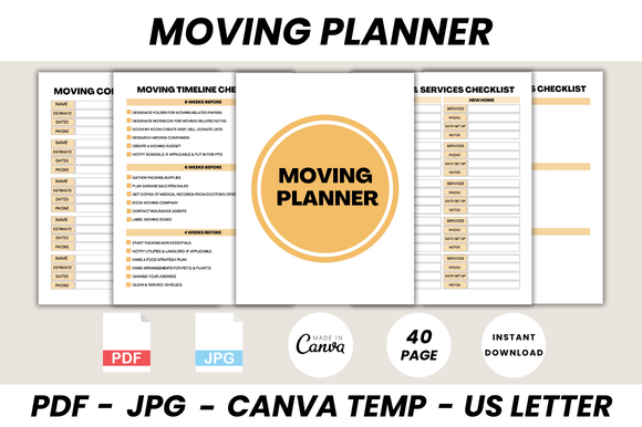 Download Moving Planner Canva Template - Template Collection