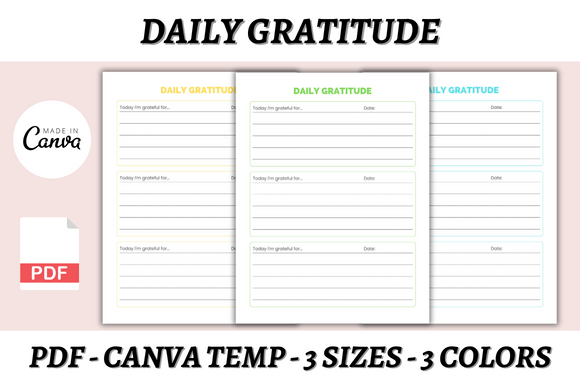 Download Daily Gratitude Canva Template - Template Collection