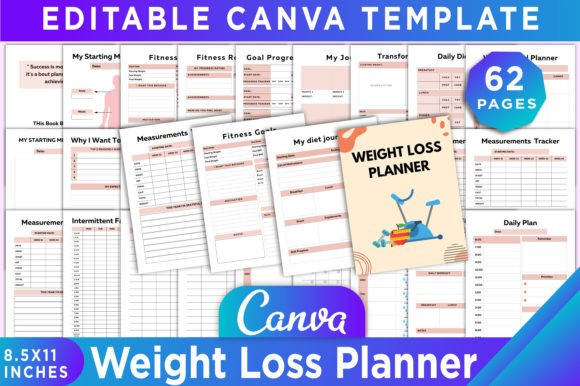 Download Weight Loss Planner Canva Template - Template Collection