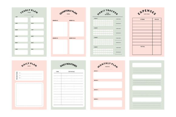 Download Printable Planner &amp; Notepad Template Set - Template Collection