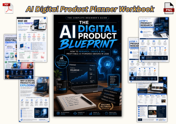 Download AI Digital Product Planner Workbook - Workbook Collection