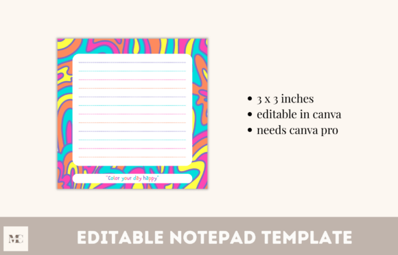 Download Color Your Day Happy Notepad Template - Template Collection