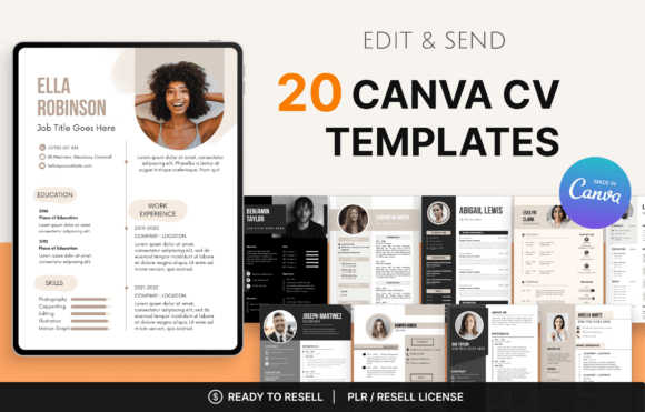 Download 20 Canva CV Templates - Template Collection