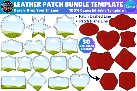 Download Leather Patch Canva Editable Template - Template Collection