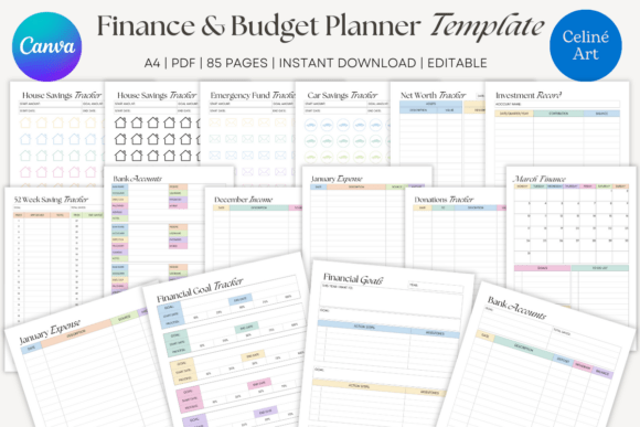 Download Finance &amp; Budget Planner Canva Template - Template Collection