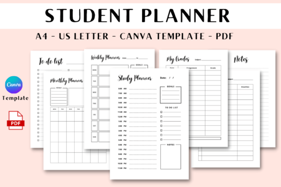 Download Student Planner Canva Template &amp; PDF - Template Collection