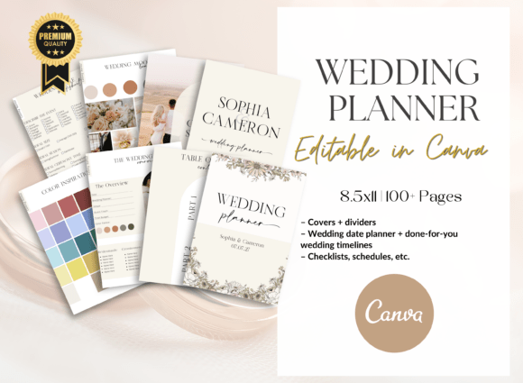 Download Wedding Planner Canva Templates Editable - Template Collection