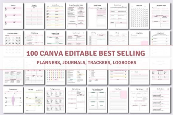 Download 100 Editable Canva Planners Templates - Template Collection