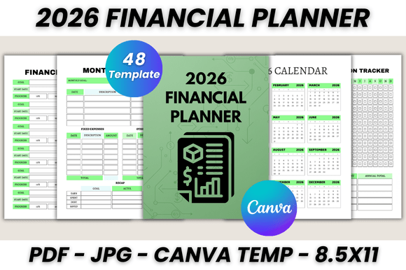 Download 2026 Financial Planner Canva Template - Template Collection