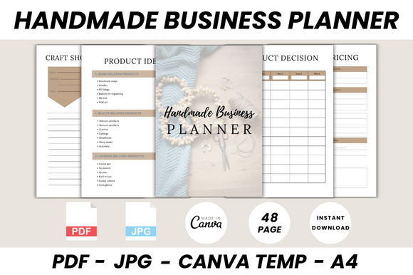 Download Handmade Business Planner Canva Template - Template Collection