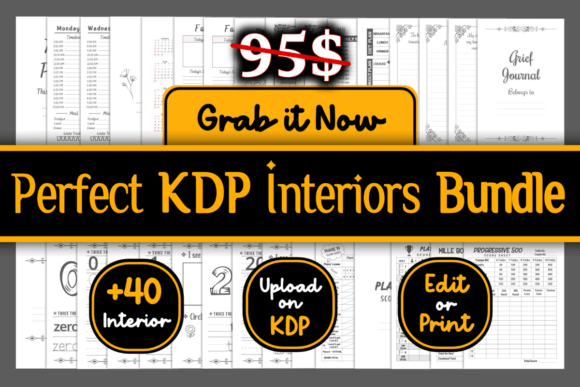 Download Perfect KDP Interiors Bundle - Editable - Kdp interiors Collection