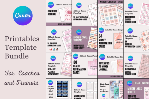 Download Printables Template Bundle for Coaches and Trainers - Template Collection