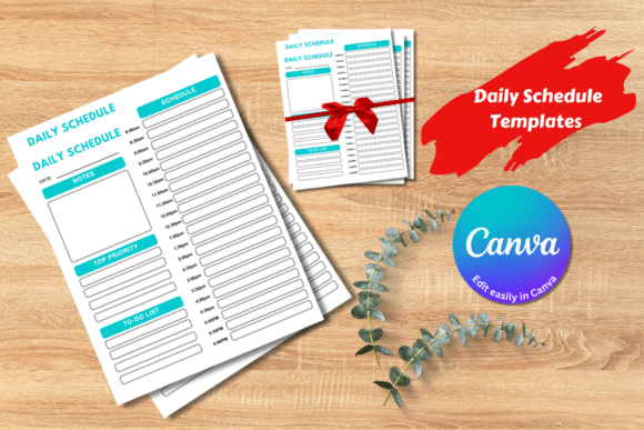 Download Editable Daily Schedule Template - Premium Bundle
