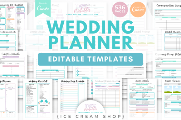 Download Wedding Planner Canva Templates | ICE - Template Collection