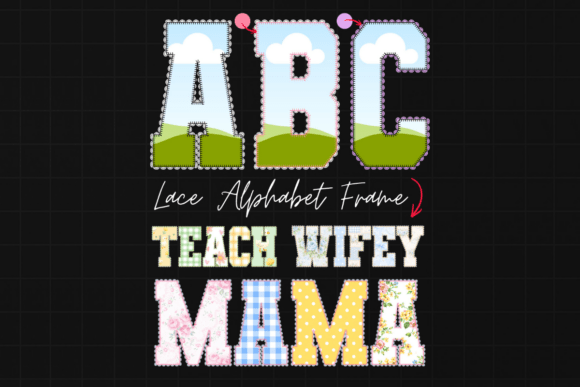 Download Lace Alphabet Canva Font Frame Template - Template Collection