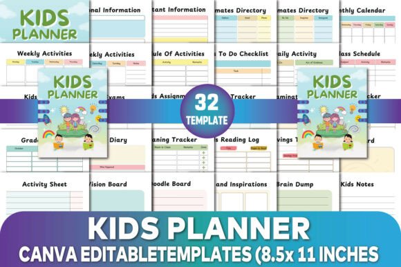 Download Kids Planner Canva Templates - Template Collection